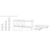 Modular aluminum shelf Gruissan