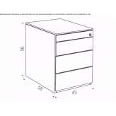 Office cabinet on wheels Orum