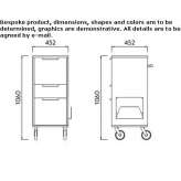 Office chest of drawers on wheels with a lock Duncans