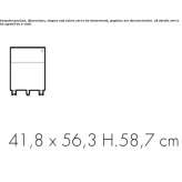 Komoda biurowa z szufladami z płyty wiórowej pokrytej melaminą, na kółkach i blokadą Myto