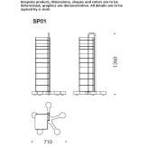 ABS chest of drawers on wheels Lejanias