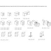 Modular office cabinet on wheels with a lock Lobith