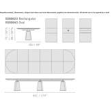 Rectangular leather conference table with cable management system Studenok