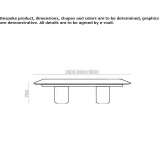 Rectangular cement conference table Ratne