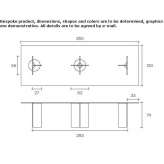 Rectangular glass conference table Porecatu