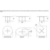 Round table made of glass and stainless steel Diria