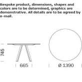 Round steel table Pitman