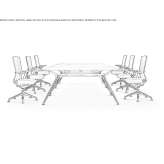 Rectangular glass conference table Brassall