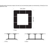 Modułowy kwadratowy stół konferencyjny Gedling
