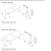 Folding rectangular table on wheels Sisters