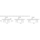 Rectangular wooden table Logten