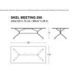 Conference table made of steel and wood Roblin