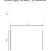 Rectangular steel table Skagen