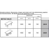 Rectangular wooden conference table Bredaryd