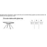 Round glass conference table Gjinoc