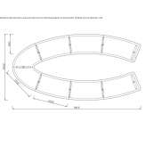 Modular oval wooden conference table Oekene