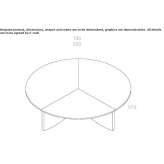 Modułowy okrągły stół konferencyjny z forniru drewnianego Vedeno