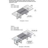 Wood and glass conference table with cable management system Budva