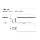 Conference table made of steel and wood, adjustable in height Oreye