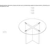 Round conference table made of wooden veneer Floby