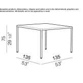 Square crystal table Illies