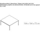 Square conference table made of structural wood Lobith