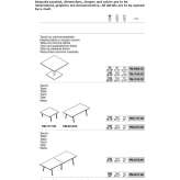 Rectangular conference table in contemporary style with cable management system Wanderup