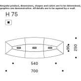 Modular conference table in melamine and metal Marsanne