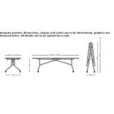 Folding conference table on wheels Andac