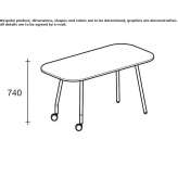 Conference table on wheels Lurano