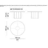 Round wooden conference table Delson