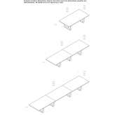 Rectangular conference table made of wooden veneer with cable management Cusy