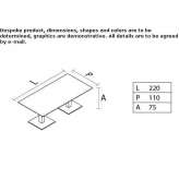 Rectangular wooden conference table Harlan