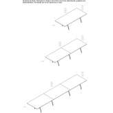 Rectangular laminate conference table with cable management system Celaliye