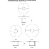 Round conference table with cable management system Schwarza