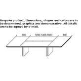 Rectangular leather conference table Asbestos