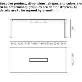 Rectangular conference table with cable management system Schwarza