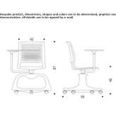 Training chair with writing tablet Aracena