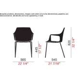 Polypropylene chair with stackable armrests Spasovo