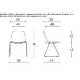 Training chair with a polypropylene base in the shape of a sleigh Gaiano