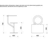 Monoblock canteen table made of steel and wood Grishino