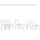 Stackable polyurethane chair Calciano