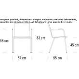 Krzesło ze sklejki z podłokietnikami, które można sztaplować Vuadens