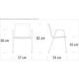 Plastic training chair with stackable armrests Guingamp