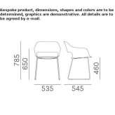 Technopolymer chair with sled base Yardimci