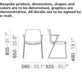 A chair based on a sled with armrests Roumare