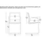 Cantilever chair with armrests Sepahua