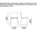 Technopolymer chair with a sled-shaped base Yardimci