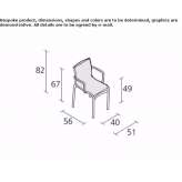 Mesh chair with stackable armrests Nisipari