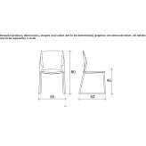Polypropylene chair with a sleigh-shaped base, stackable Carlyss